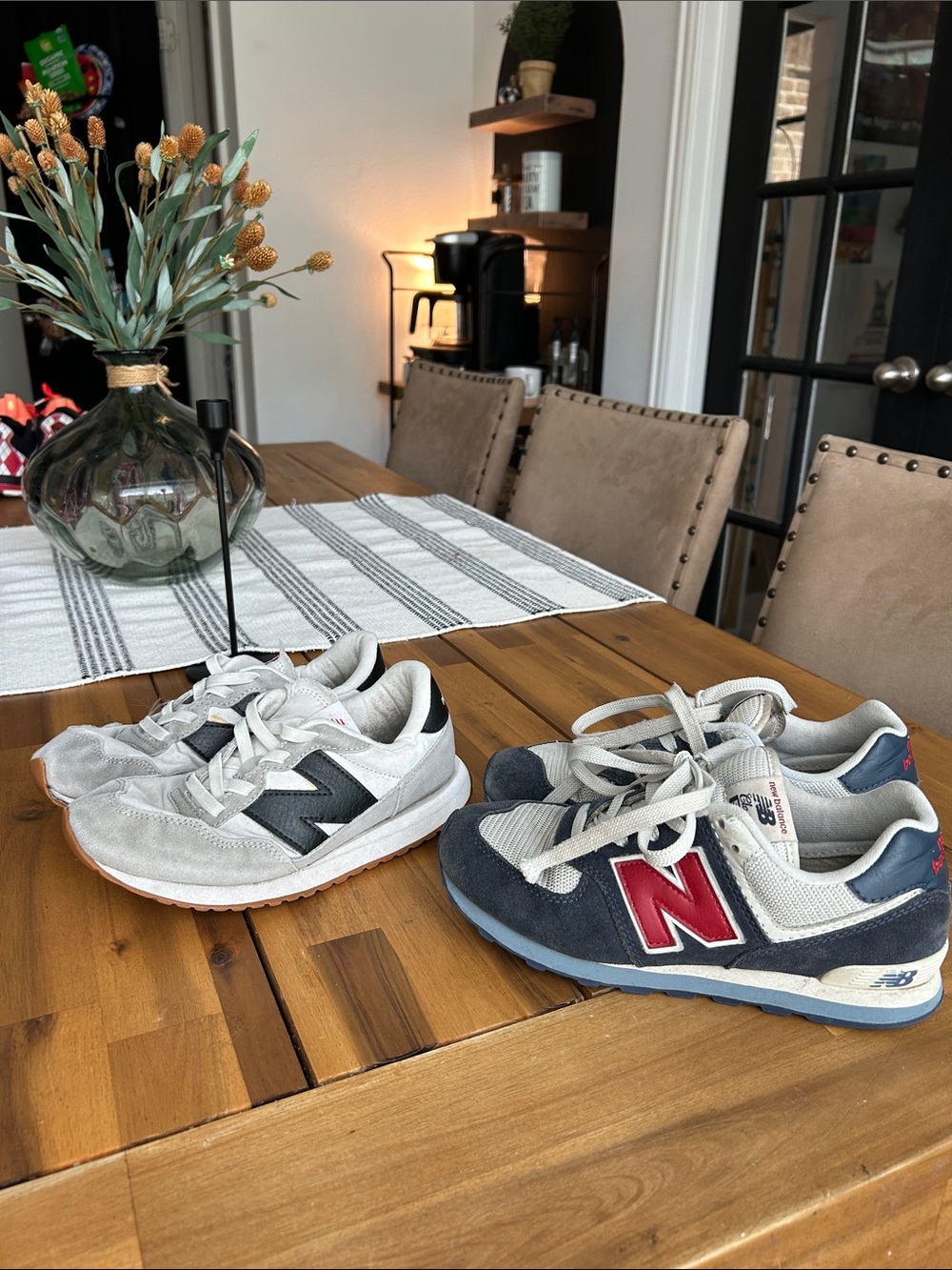 New Balance Kids Grey, Navy & Red Classic Sneakers